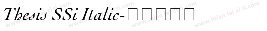 Thesis SSi Italic字体转换